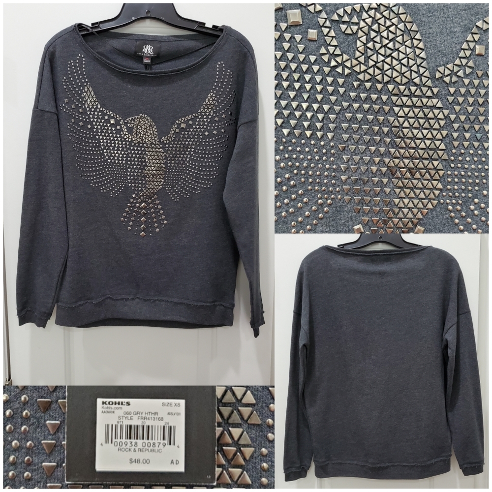 Rock & Republic Studded Sweater- Sz XS